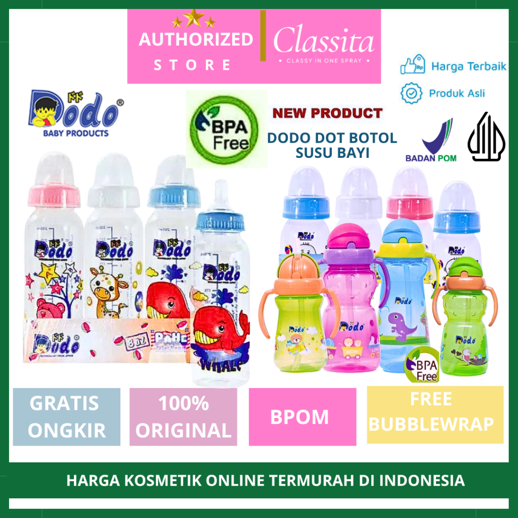 𝐂𝐋𝐀𝐒𝐒𝐈𝐓𝐀.𝐈𝐃 -Botol Dot Bayi | Botol Susu Dodo | Dot Bayi Newborn | Botol Susu Anak 2 Tahun Keatas