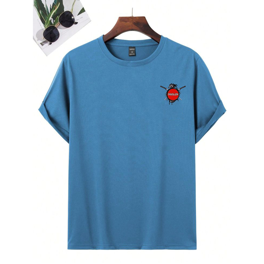 Baju Kaos Samurai Dragon YAKUZA Denim Katun Semicom30s - Kaos Samurai Jepang - Kaos Pria Distro