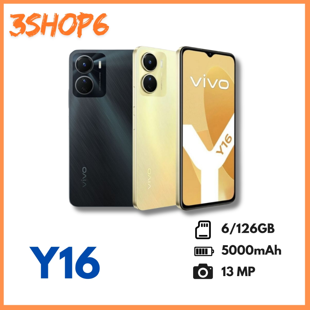 【HP BARU】【BISA COD】Vivo Y16 RAM 6GB ROM 128GB 5000mAh Ultra Fast Side Fingerprint Smartphone Y 16