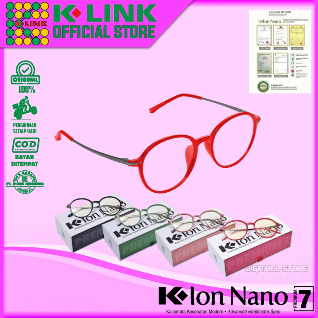 Ion nano premium 7 kacamata terapi kesehatan ori PT K- LINK