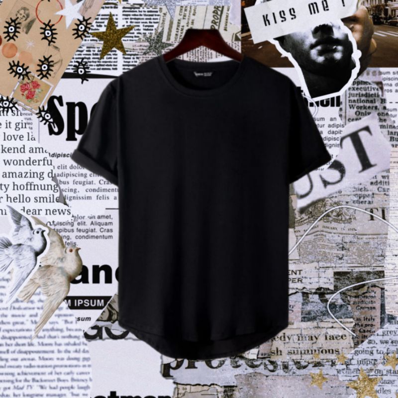 kaos semi oval pria lengan pendek/kaos oblong pria/kaos polos pria dewasa