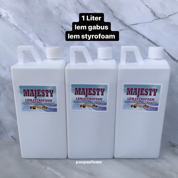 

KODE E33F 1 liter Lem Styrofoam Lem Gabus MAJESTY