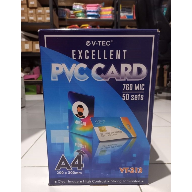 

KODE L59H PVC ID CARD WHITE V TEC 76mic isi 5set