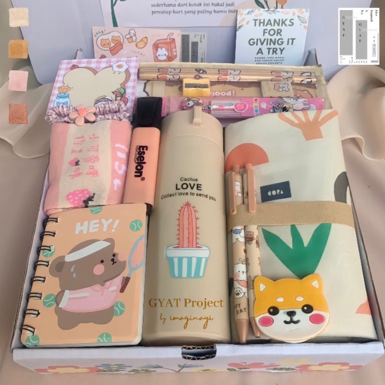 

KODE P78D READY PASTEL STUDY SET 12 in 1 Paket Alat Tulis Korea Stationery Set Journaling Kit Aesthetic by GYAT Project ATK Hadiah Anak Notes Spiral Peralatan Sekolah Lucu Perlengkapan Belajar Bujo Journaling Vintage Kado Ulang Tahun Kado Wisuda Ka