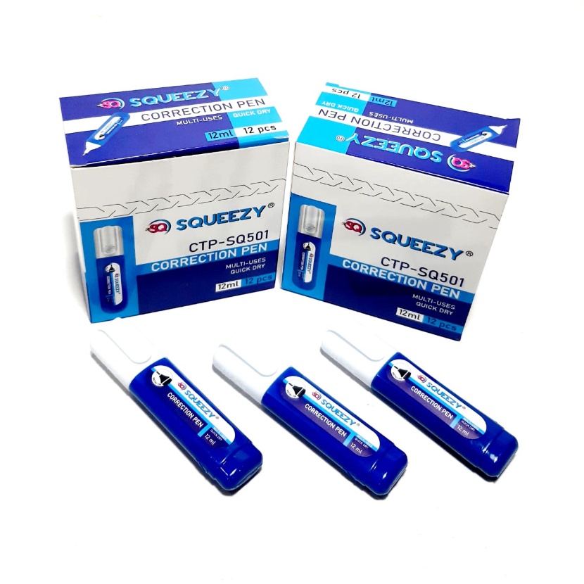 

KODE G98S Harga 1Kotak 12pcs Correction Pen 12ML CTPSQ51 SQUEEZY BESAR