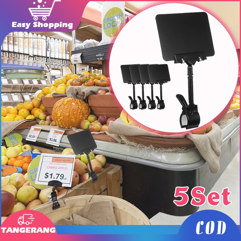 

KODE O24B 5pcs Jepitan Harga Price Tag Dengan Mini Chalkboard Jepit Harga Price Tag Papan Tulis Kapur Kecil