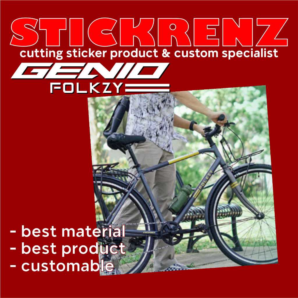 Cutting Sticker Frame Sepeda Roadbike Genio Folkzy 01 Custom