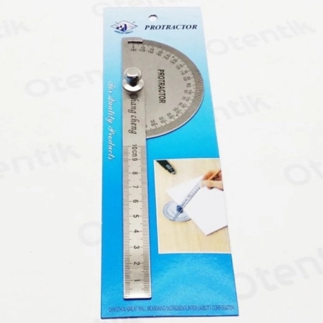 

KODE M67U PENGGARIS BUSUR DERAJAT 18 PROTRACTOR STAINLESS 1CM 18 DERAJAT