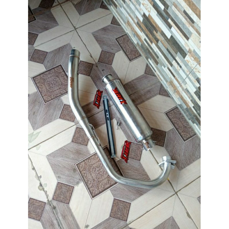 PROMO KNALPOT BRM BULAT CICIN INLET 50MM LEHER ROLL BENDING PNP GSX 150R CBR 150 FACELIFT CBR 150 LO