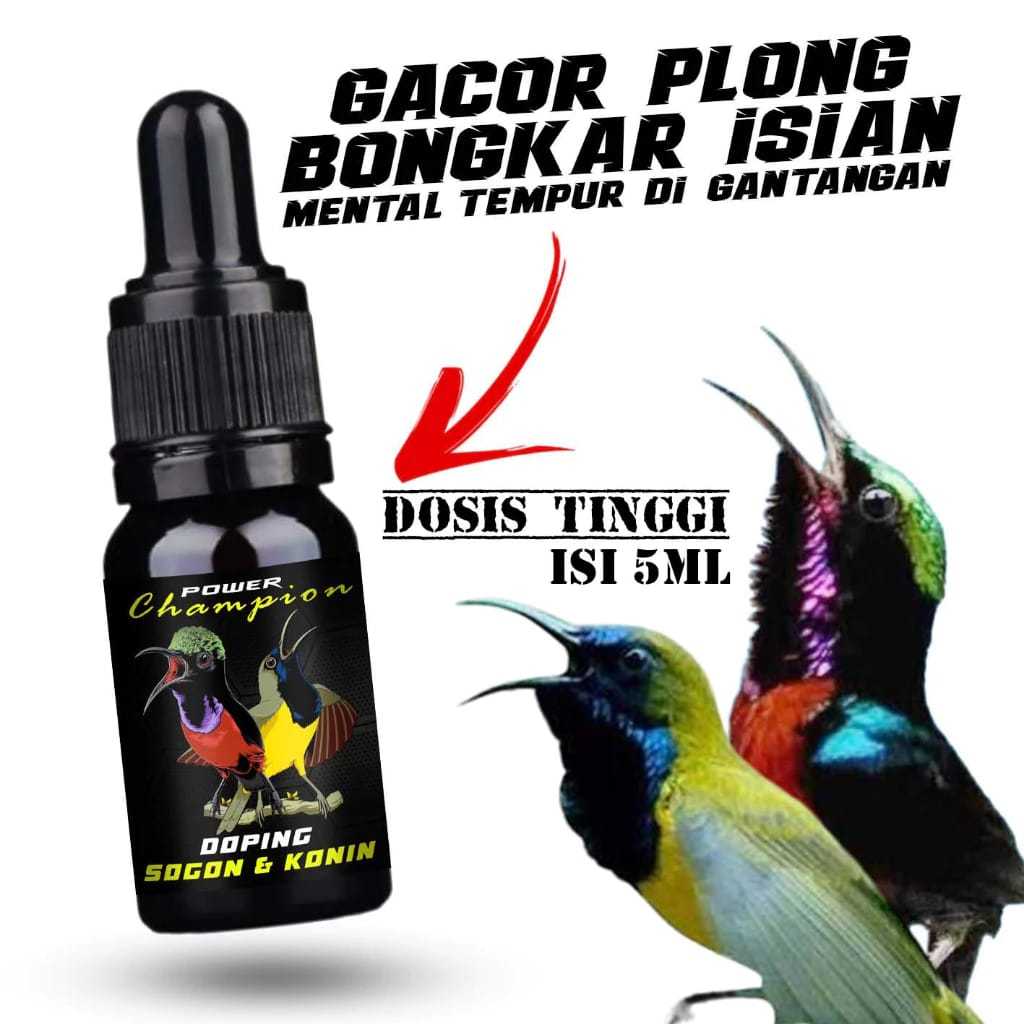 Power Champion Doping Sogon dan Konin | Vitamin doping dosis tinggi burung sogon dan konin cepat gac