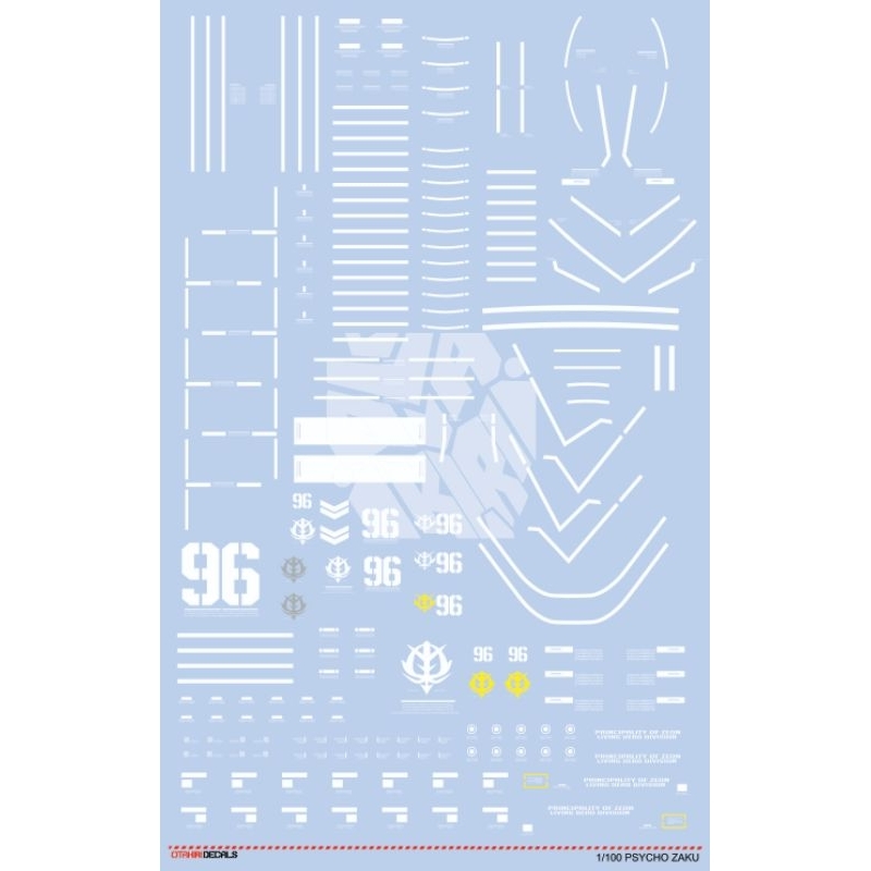 PSYCHO ZAKU DECAL PRE CUT
