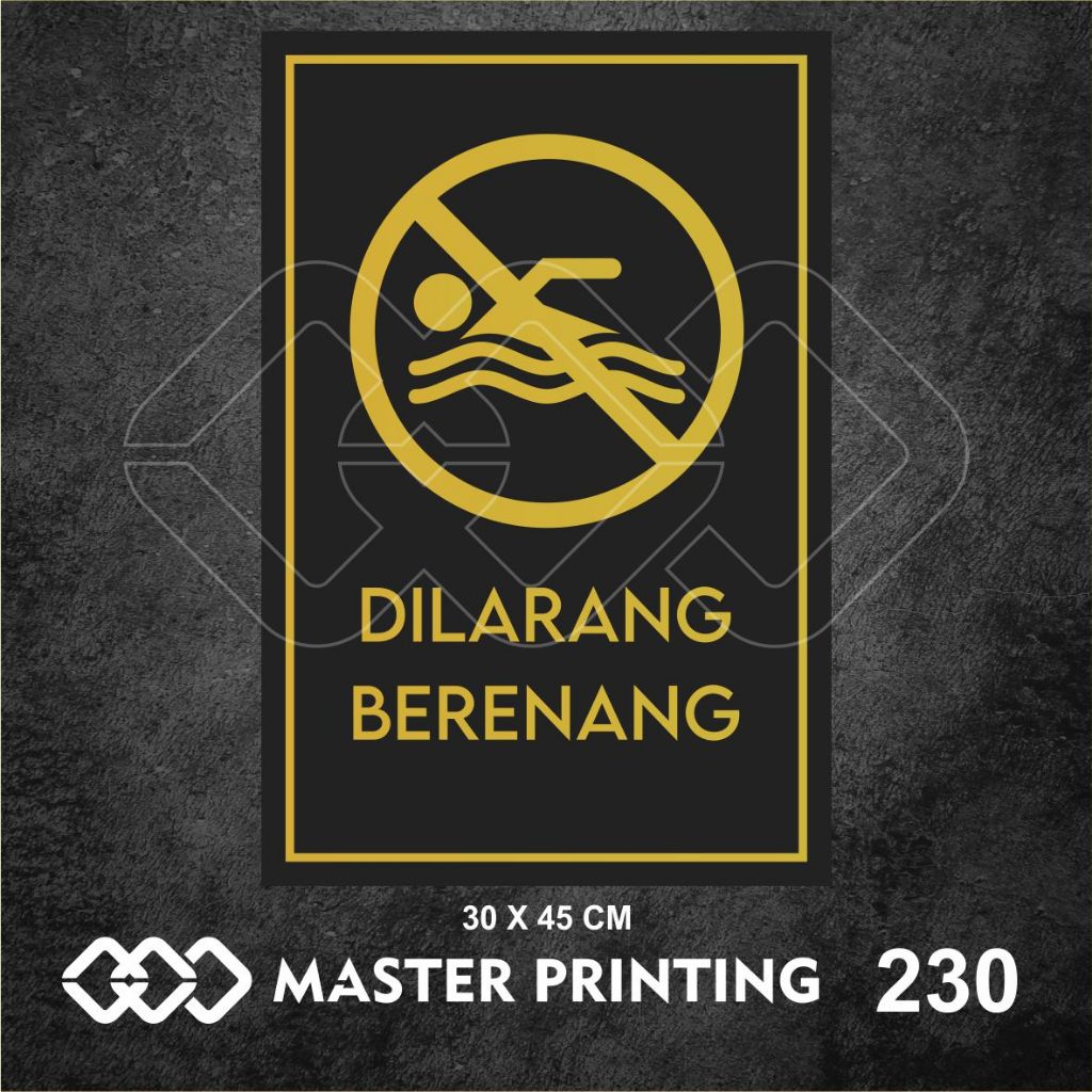 

230 - Stiker Dilarang Berenang, Sticker Vinyl, Premium, Tahan Air, Termurah, dan Bisa Custom