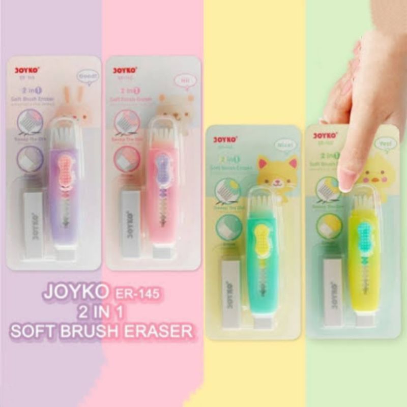 

JOYKO ER145 SOFT PASTEL SLIDE ERASER WITH BRUSH PENGHAPUS PENSIL GESER DORONG