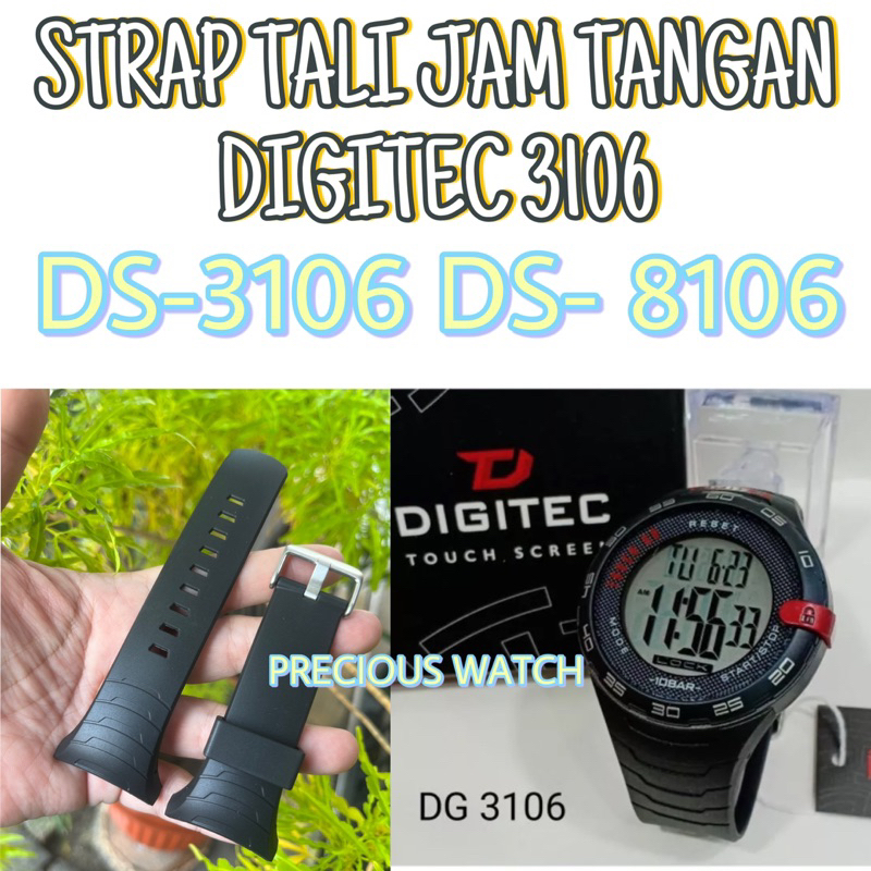 STRAP TALI JAM TANGAN Digitec DG 8106 DG 3106 original DS8106 DS 8106 DS 3106 DS3106 Pas dan bs lgsg