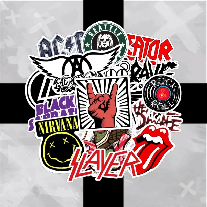 

STICKER PACK Stiker Rock Band Punk Music Heavy Metal Band untuk Laptop Hp Helm Tumbler