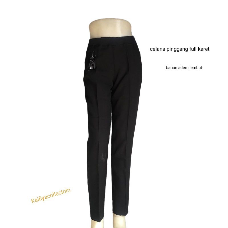 Celana Kantor Pinggang Karet Wanita Celana Kerja Wanita Pinggang Karet Murah Celana Kerja Real Peace
