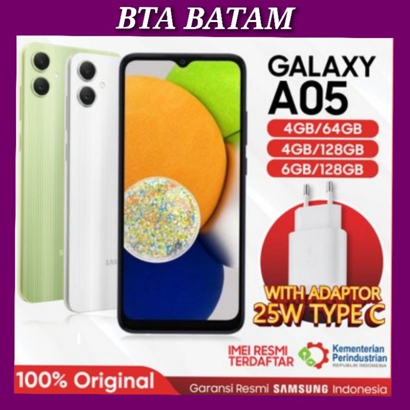 Handphone Samsung A05 Ram 6GB/256,128,64 Garansi Resmi (KHUSUS BATAM)