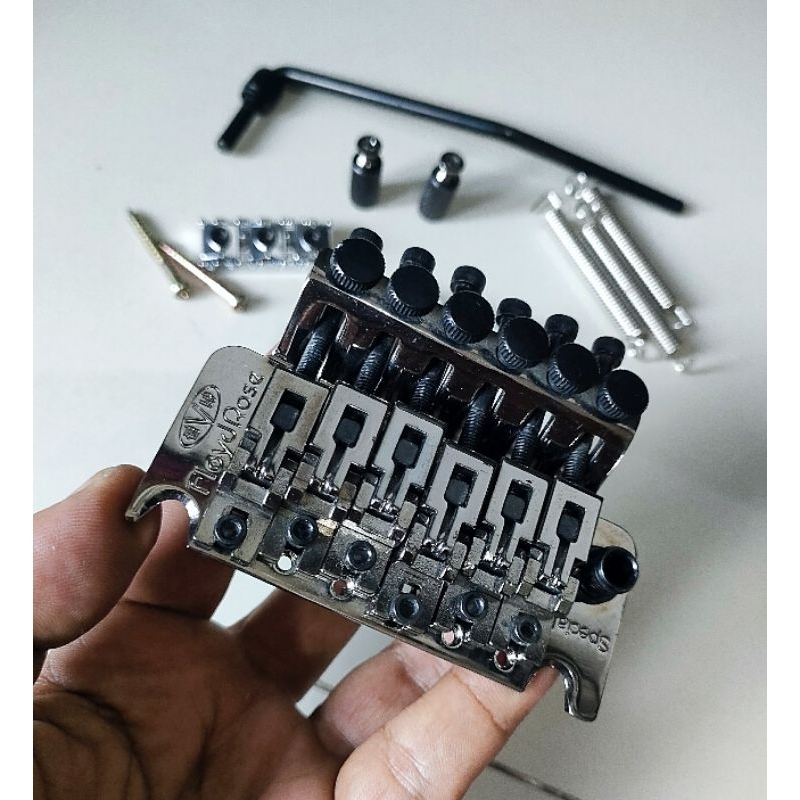 Tremolo Gitar Floydrose Special EVH Original Left Hand/kidal Warna cosmo Black nikel