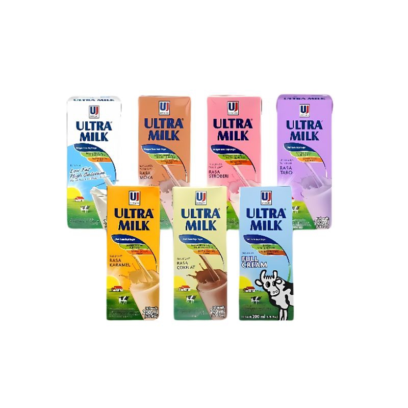 

Ultramilk Ultra Milk susu UHT 250ml rasa coklat stroberi mocca taro full creambath low fat susu rendah lemak tinggi protein