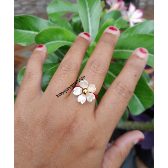 Cincin Tali Liontin Emas Mix Bunga Kadar 1 Karat Semar Jawa