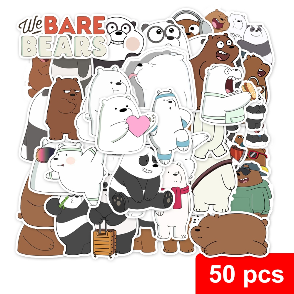 

stiker we bare bear I stiker panda lucu I stiker beruang I stiker anti air