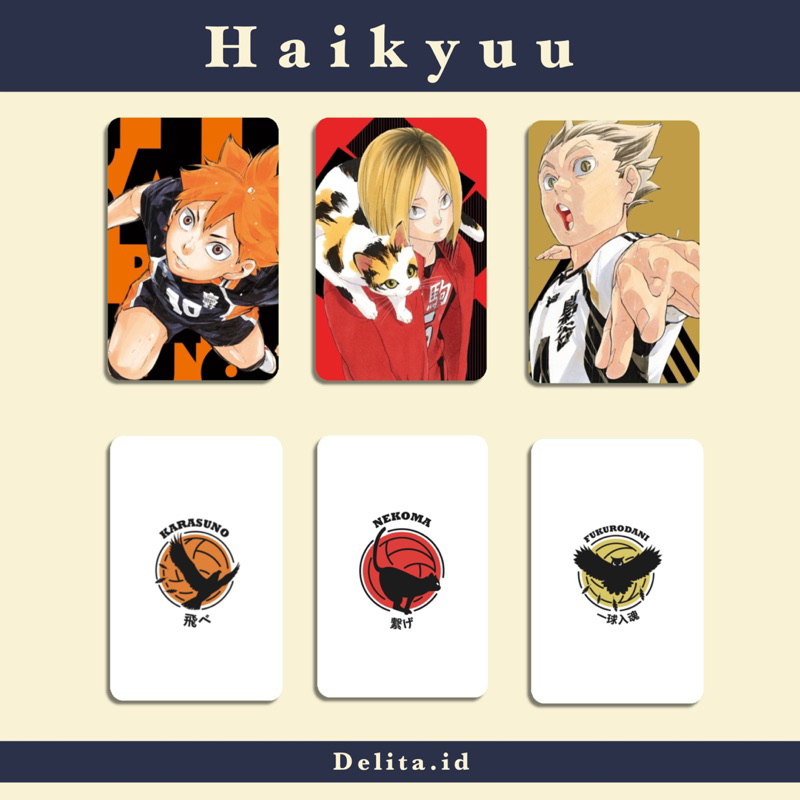 Photocard Anime Haikyuu photocard haikyuu pc hinata shoyo kageyama tobio nishinoya kuro oikawa kenma