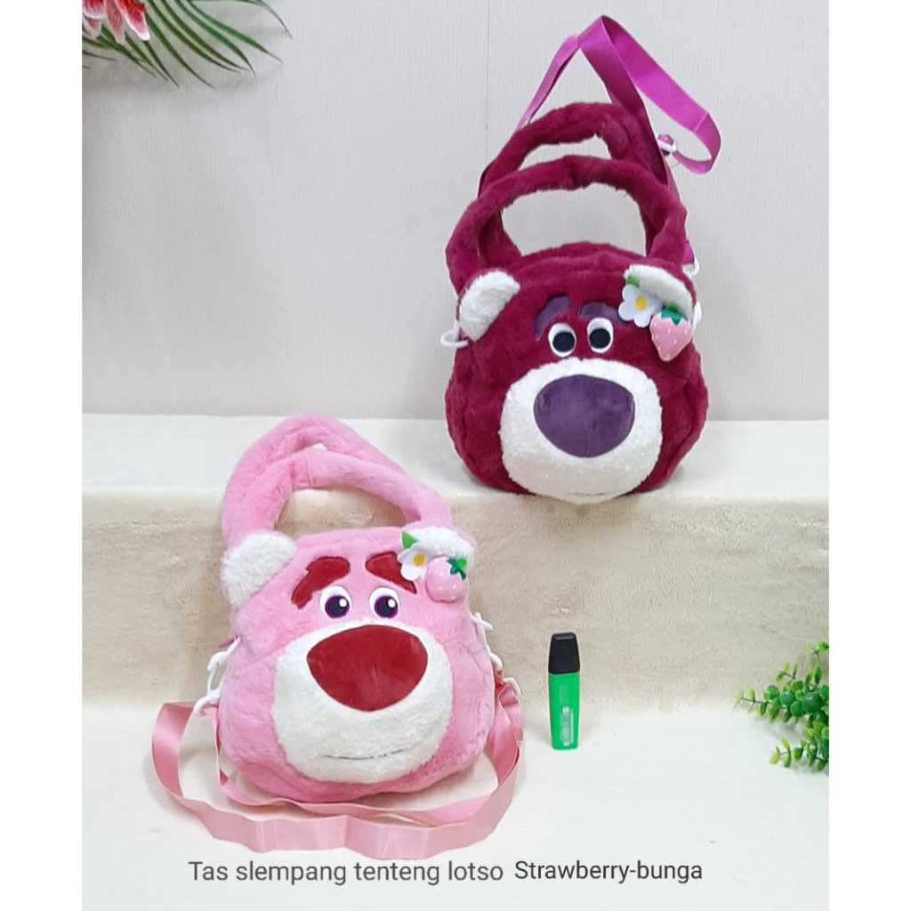 KADO ANAK LOTSO/TAS SELEMPANG LOTSO IMPORT/TAS BULU BONEKA LOTSO