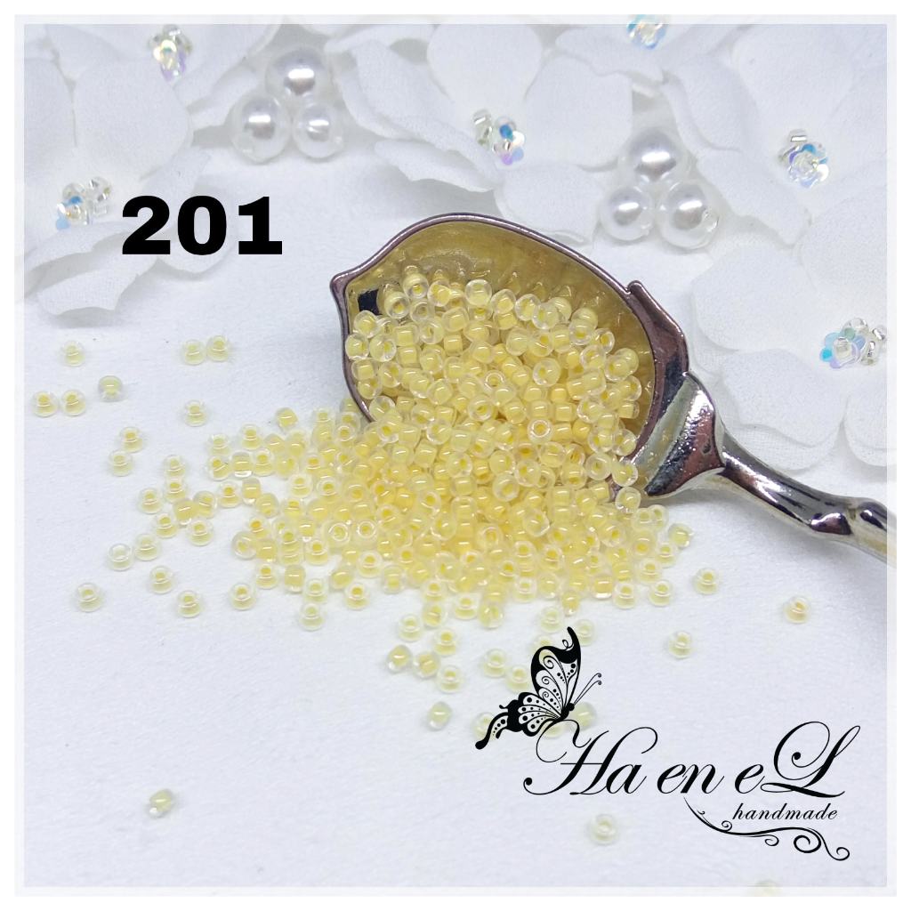 Payet Miyuki pasir seedbead (RR) ukuran 12/O(sp) & 11/O kode 201 (10gr) kuning / yellow