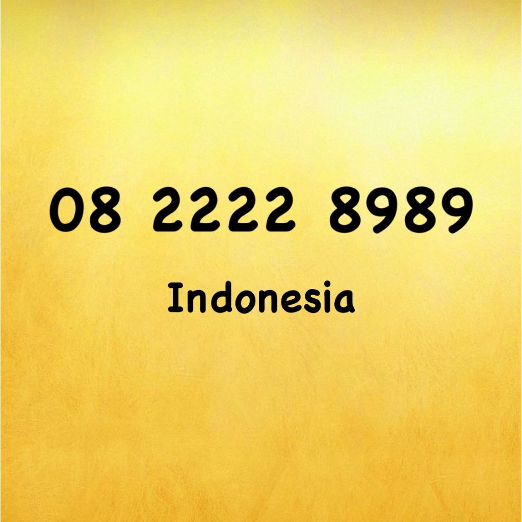 Nomor Cantik Simpati 10 Digit ABAB CDCD - 89 - 1989 - 08 2222 8989