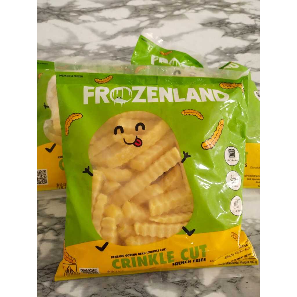 

Kentang goreng crinkle 500gr/ kentang 500gr tipe crinkle cut / kentang goreng frozeland