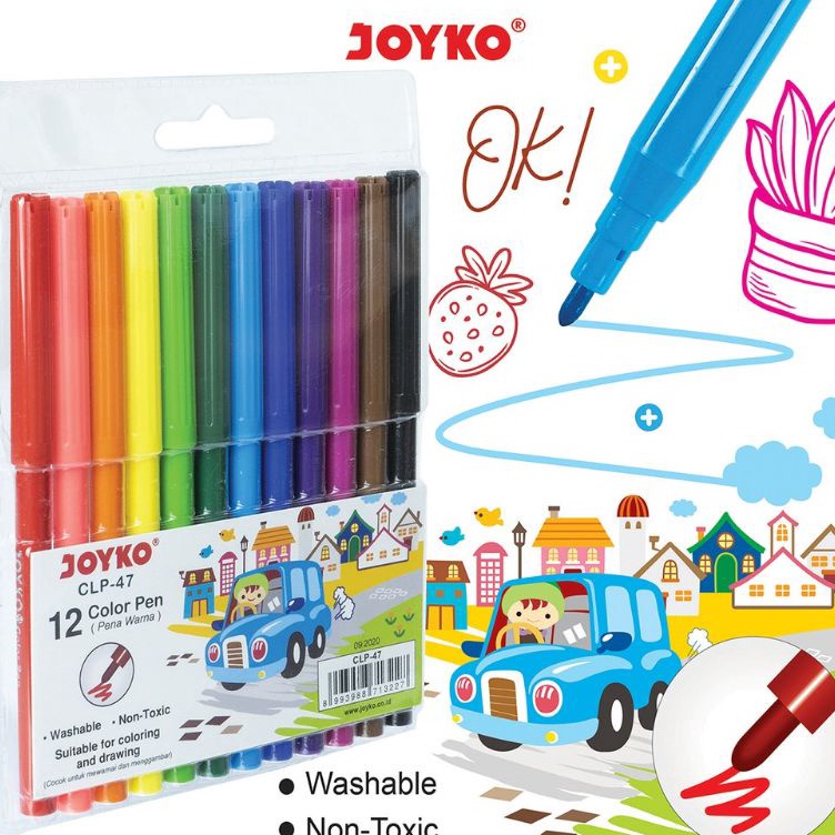 

Color Brush Pen Pena Kuas Warna Joyko CLP47 ColorSPIDOL 12 dan 24 WARNA JOYKO