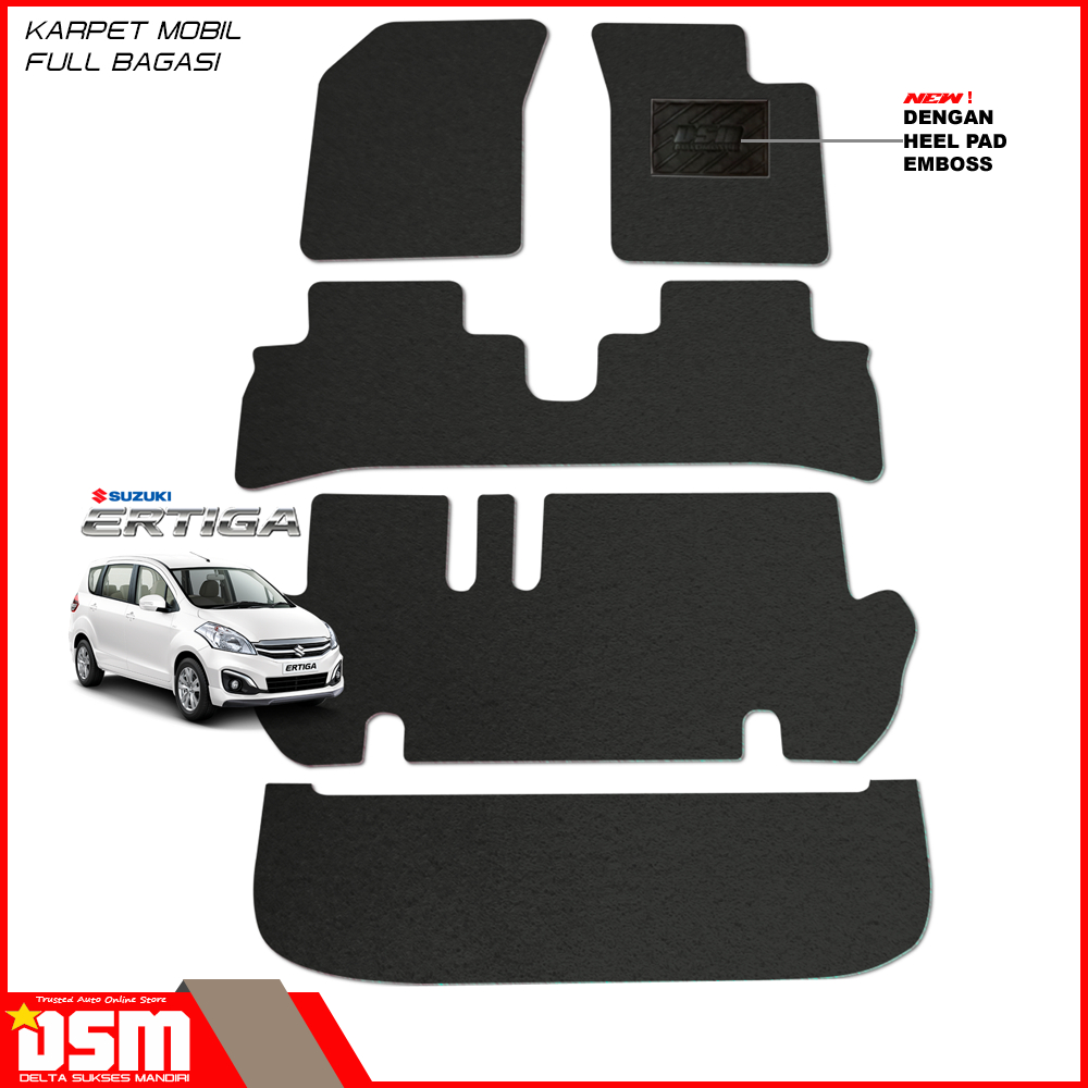 Karpet Mobil Suzuki Ertiga (<2018) - Full Bagasi / Karpet Mie Ertiga / Aksesoris Ertiga / DSM karmob
