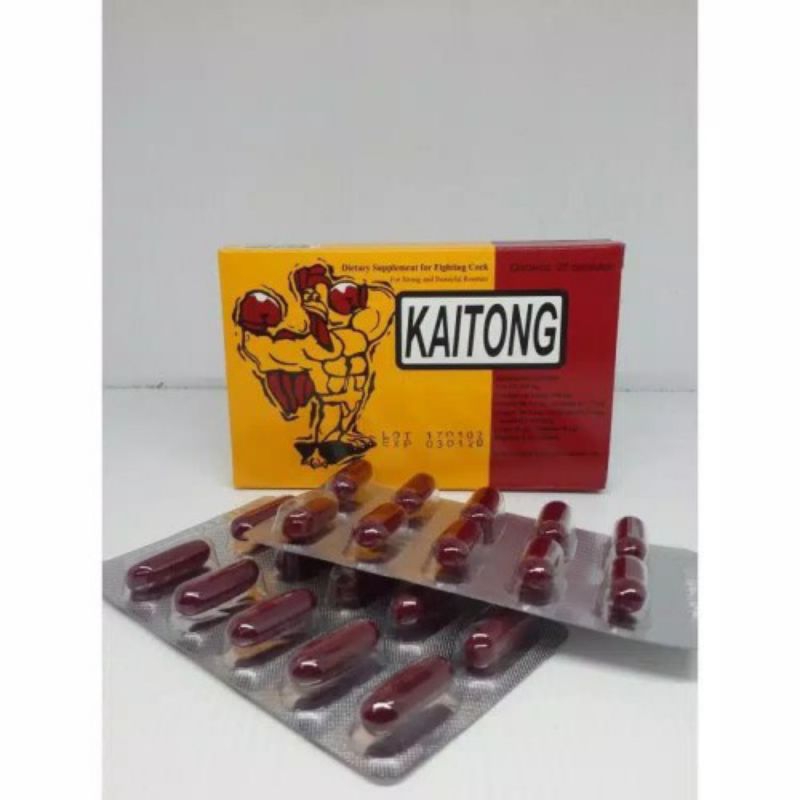 Kaitong VITAMIN MINERAL Suplemen Ayam Laga ORI Thailand 10-capsuls