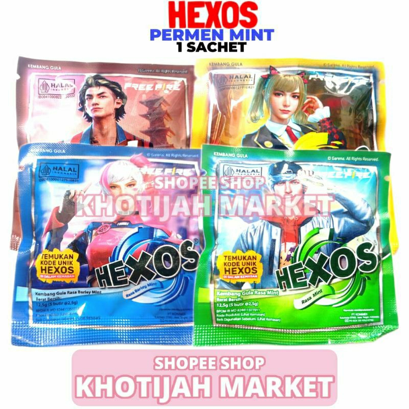 

Permen Hexos Mint Sachetan 12.5 Gram