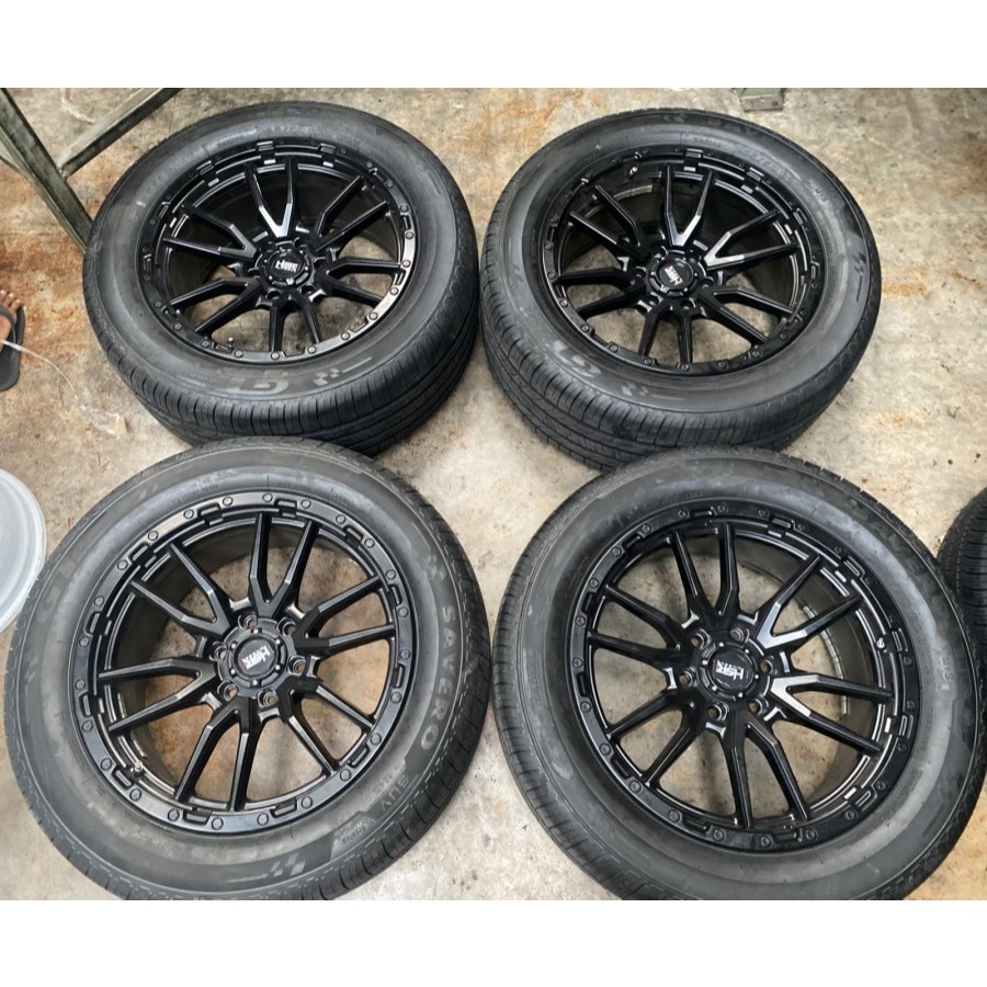 Velg Bekas Model OFFROAD Hsr REVIVE R20X9 PCD 6X139 ET15 BLACK + BAN GT 285 50 R20