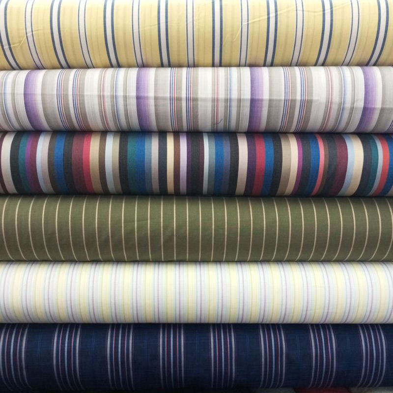 Rb Kain Katun Garis Garis Bahan Kemeja Katun Italy Garment