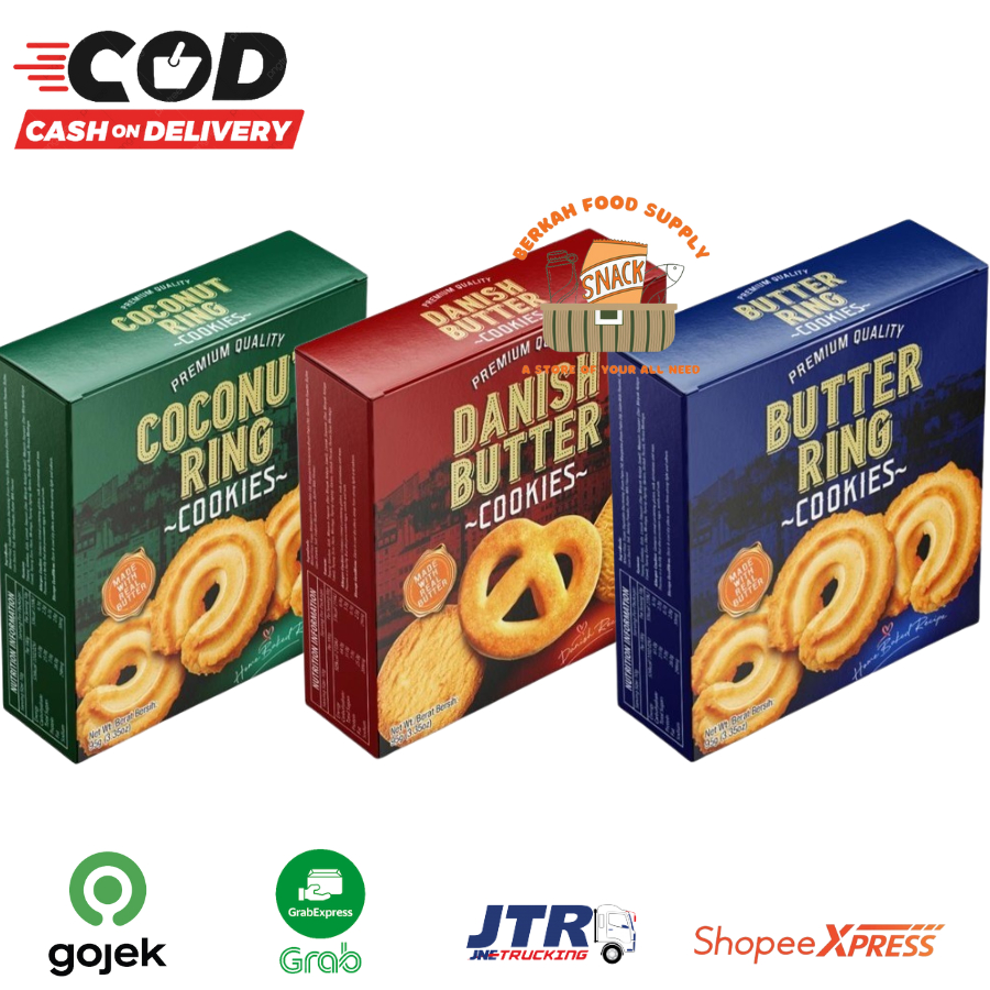 

[ BERKAH ] Ever D.Cookies 95gr Ever Delicious Cookies Butter Ring Coconut Ring Danish Butter Halal