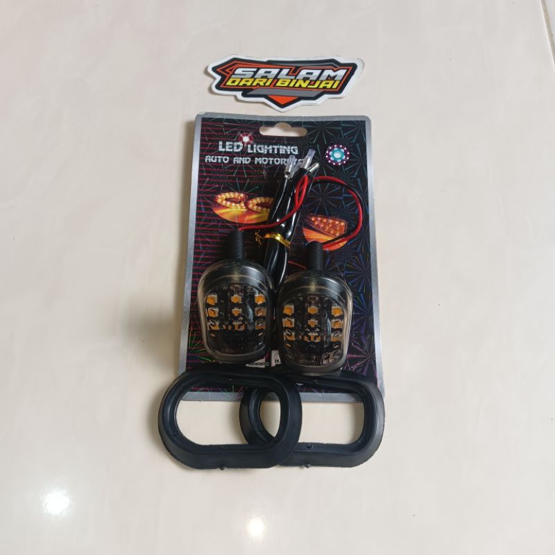 Lampu Sein Sen Tempel Kodok Oval Besar Lampu Sen sein Tempel LED Universal Ninja R RR MONO KLX R15 G