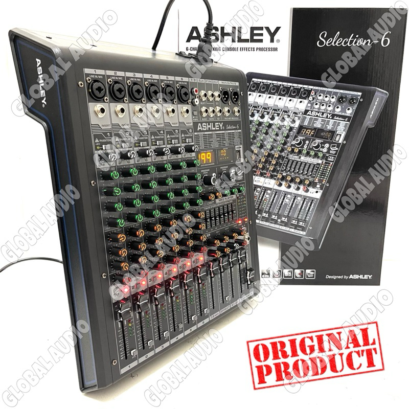 Mixer Audio Ashley Selection 6 6 Channel Bluetooth Recording Mixer Ashley Selection6 Mixing 6 Bagus 