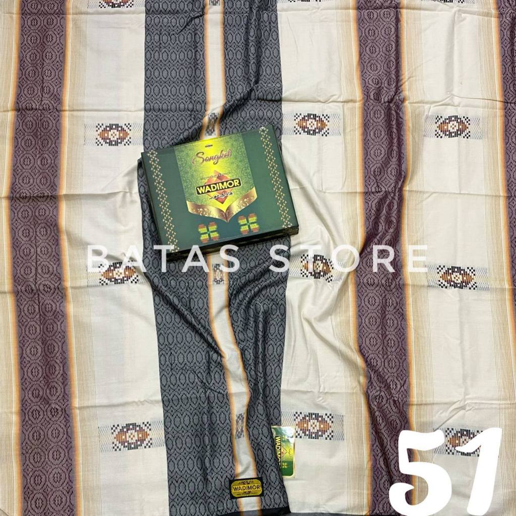 Sarung Wadimor Songket Pelangi Timbul Doby Putih Murah/Sarung Wadimor Putih Songket Timbul Dobby Dob