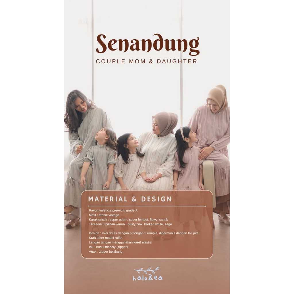 DRESS COUPLE IBU DAN ANAK - SENANDUNG MIDI DRESS