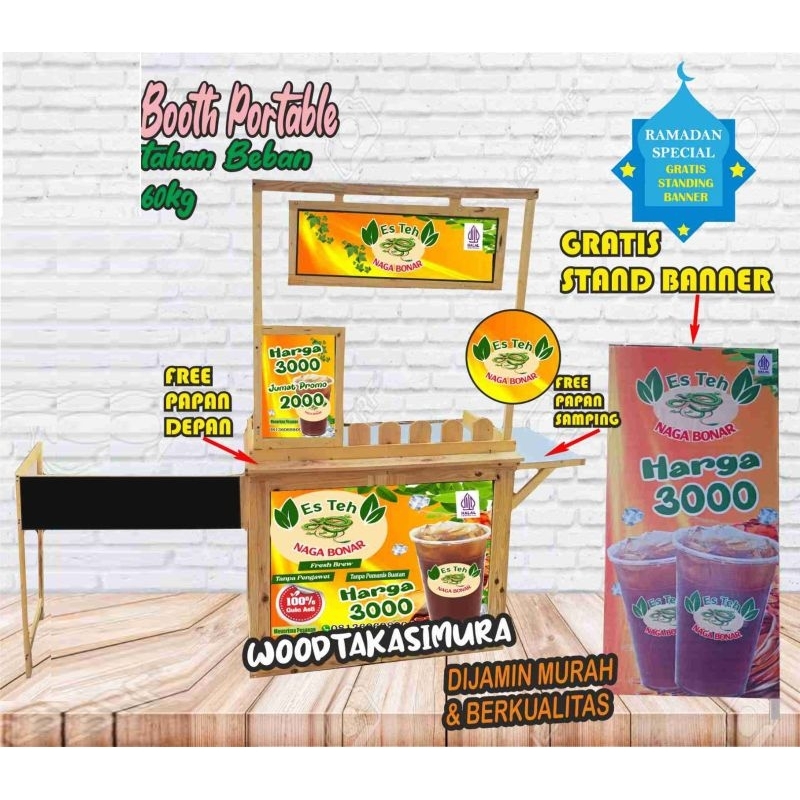 booth portable / meja lipat / even desk / gerobak lipat / gerobak murah