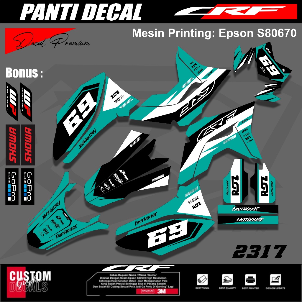 DECAL STIKER MOTOR CRF 150 L FULL BODY/dekal stiker crf 150 full body KEREN
