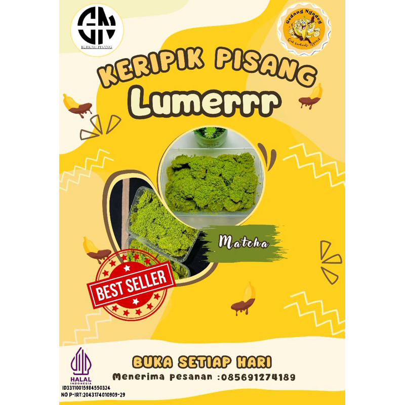 

KERIPIK PISANG LUMER MATCHA+TOPPING by GN