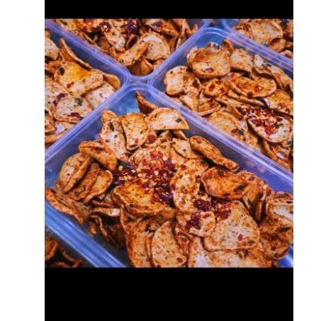 

Basreng pedas asin gurih daun jeruk