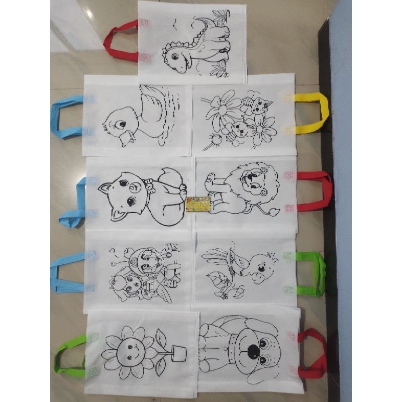TAS SPONBOND LUKIS/TAS LUKIS ANAK/TAS LUKIS KARAKTER ANAK 30X40