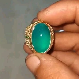 batu cincin bacan ijo gulau super kristal giwang
