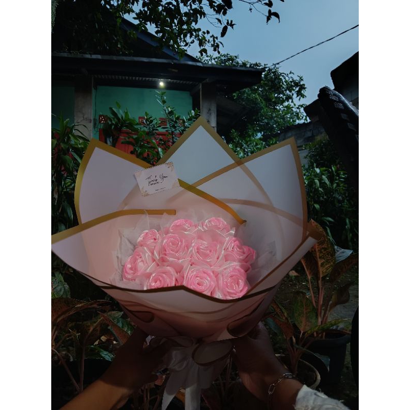 

Buket pita satin pink
