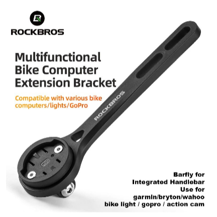 Rockbros 29210012002 Integrated Roadbike Handlebar Mount Carbon Barfly Mounting GPS