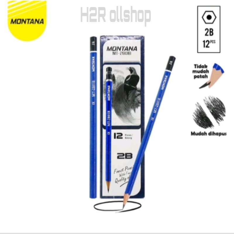 

Pensil Montana 2B biru dan Hijau MT2b01-B / Pensil 2B